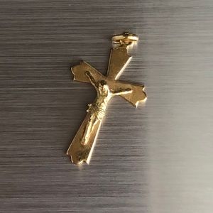 14K Yellow Gold Crucifix Pendant, 1 gram - NWOT